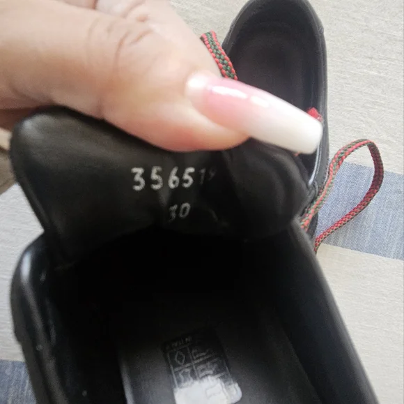 Gucci Black Sneakers with Red Laces